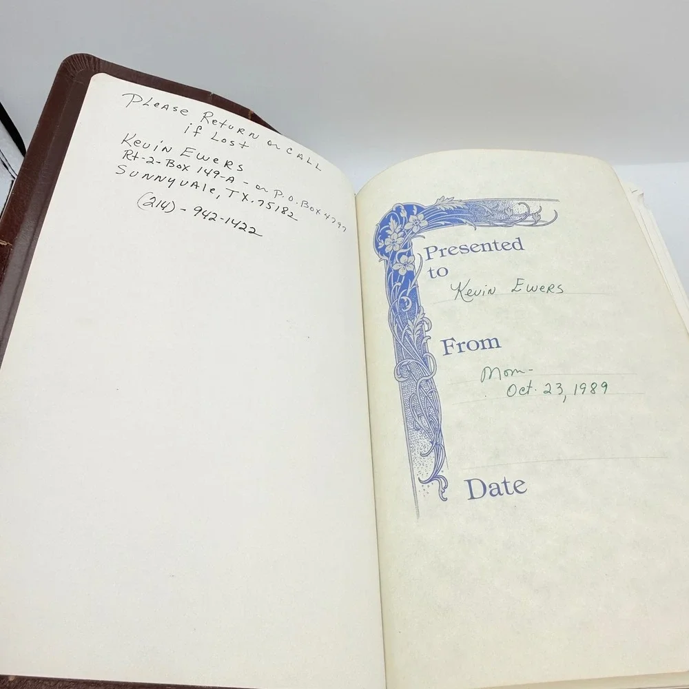 Thomas Nelson Topical Chain Study Bible 964BR Brown Bonded Leather 1989 Indexed - Picture 8 of 11